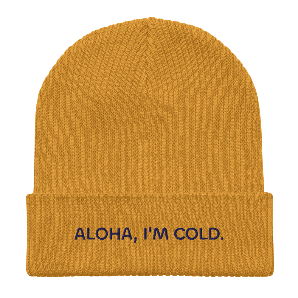 Aloha Winter Organic ribbed beanie