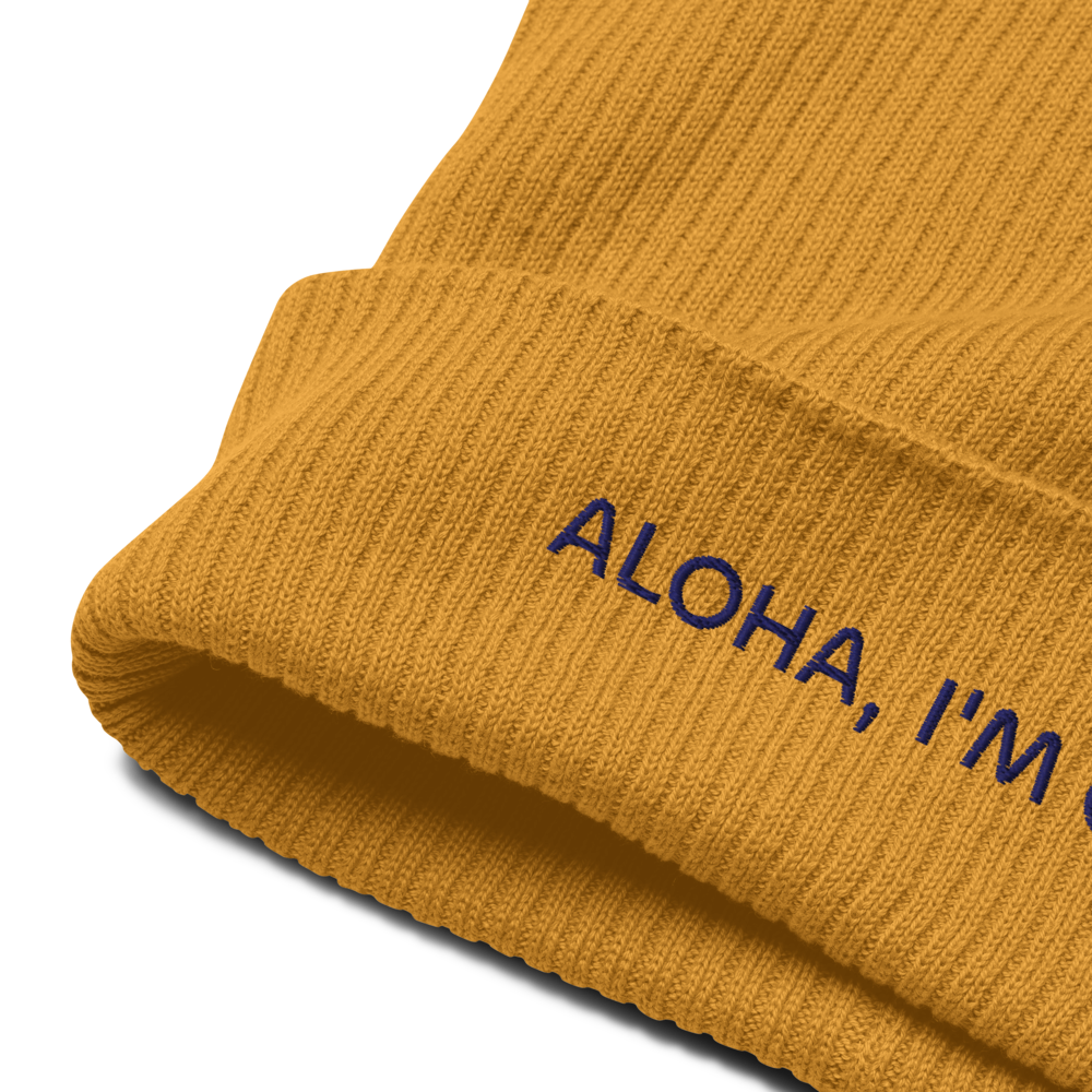 Aloha Winter Organic ribbed beanie